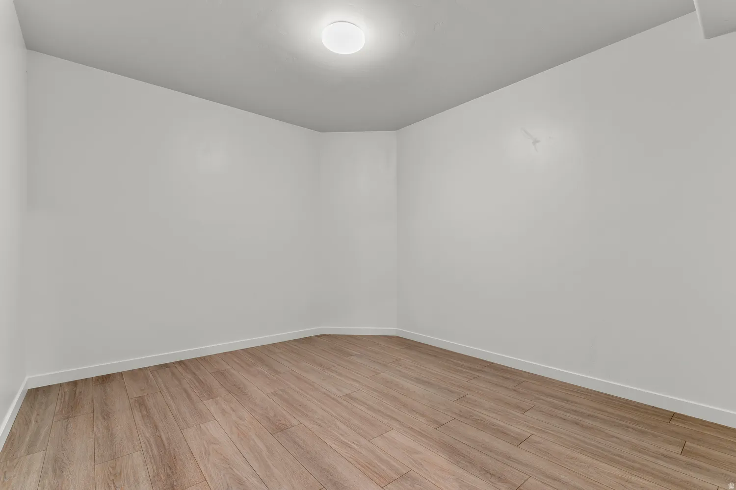 Recessed lighting illuminating the room