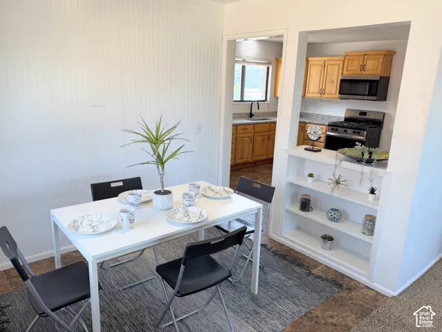 Wood-finish flooring throughout
