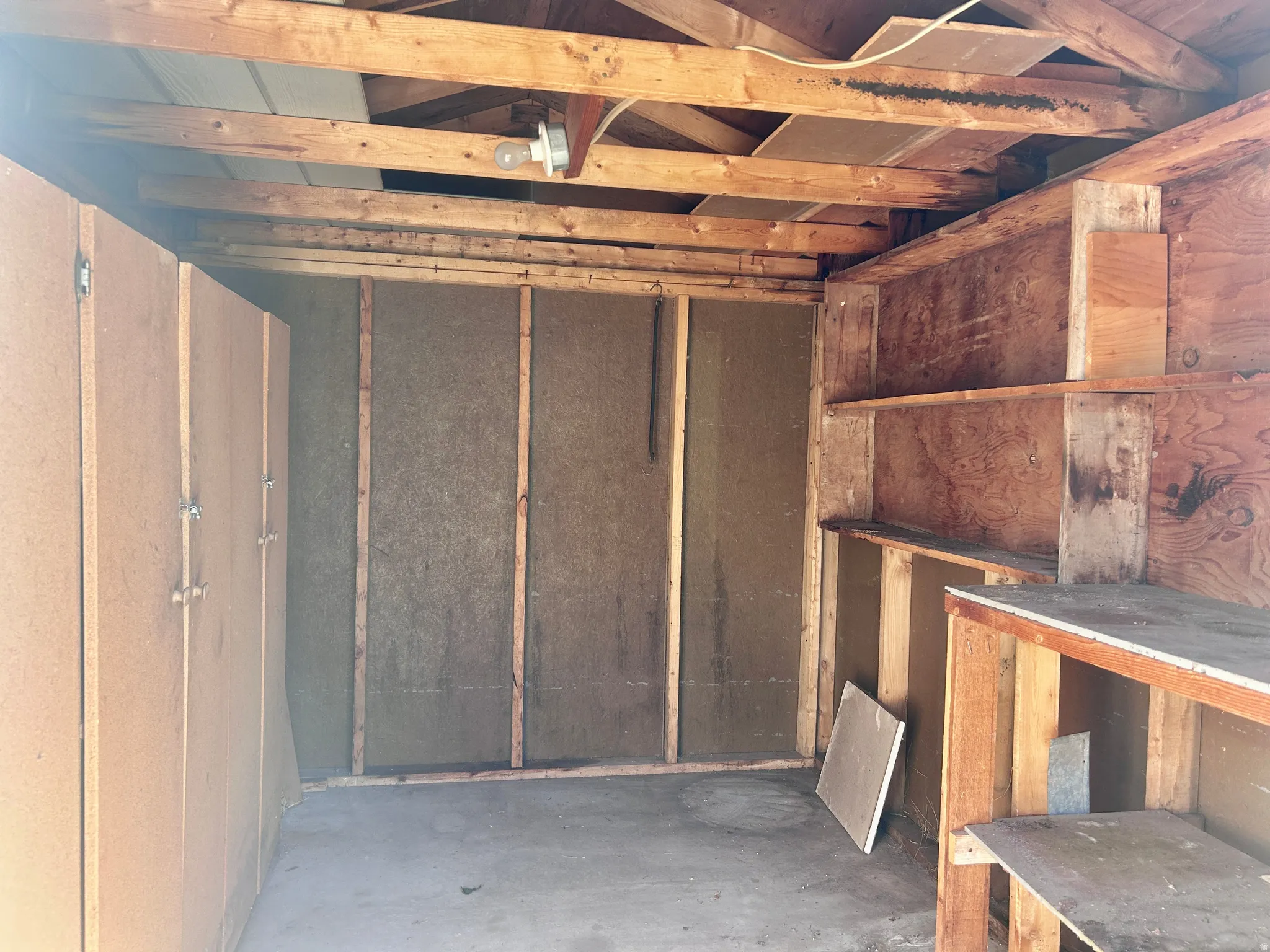 Inside of the shed