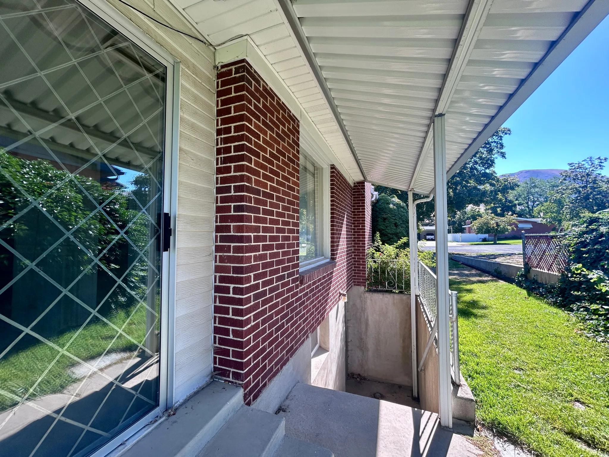 Entrance to the basement apartment