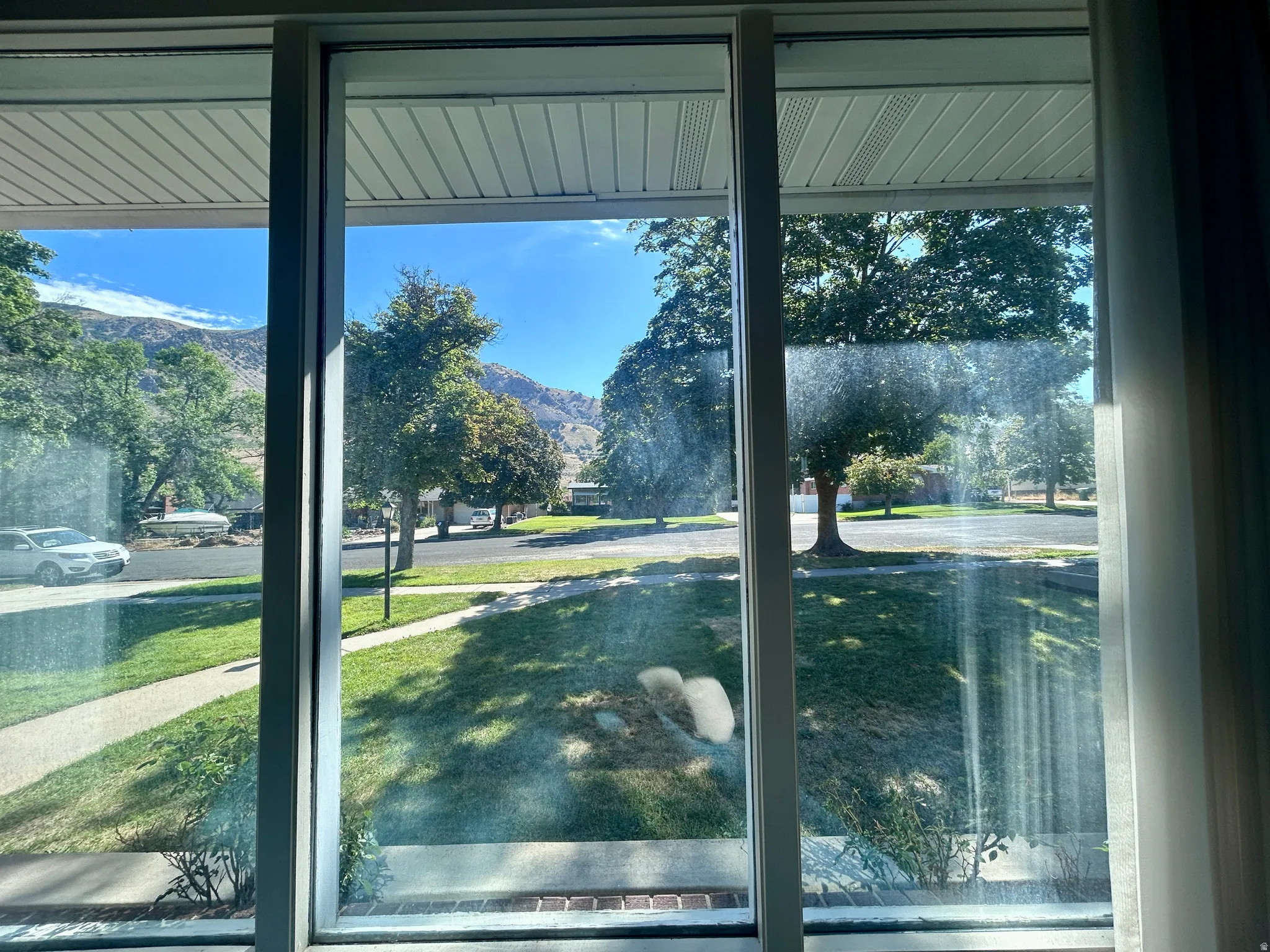 View of the mountains from the picture windows in the formal living room