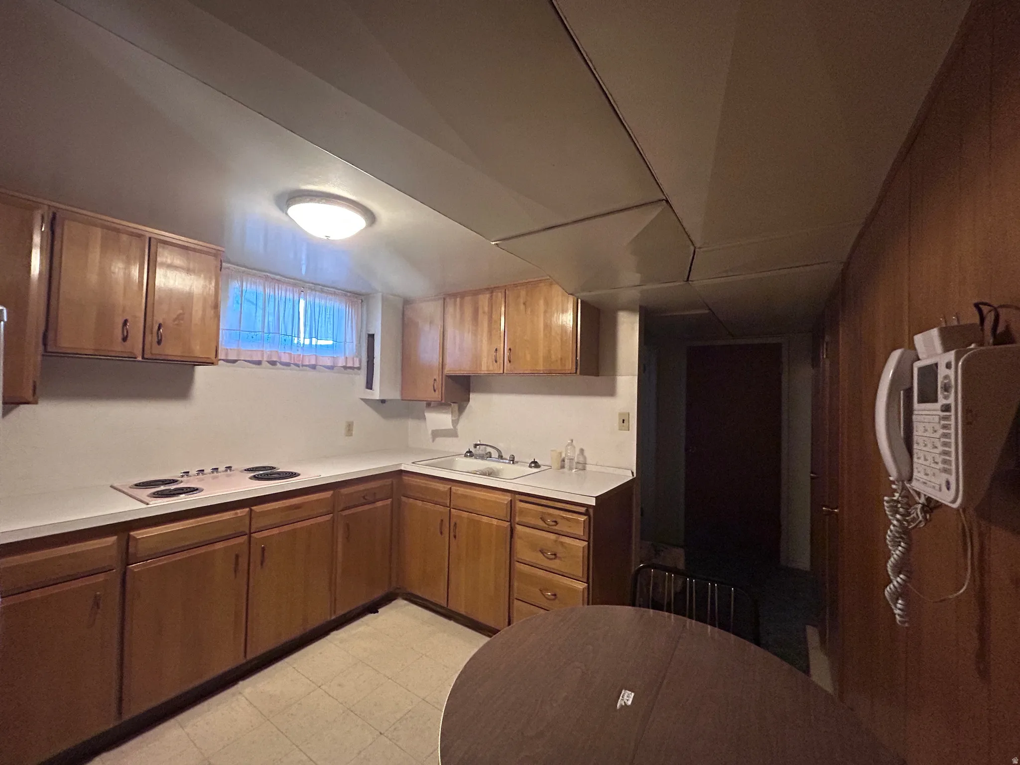 Basement apartment kitchen