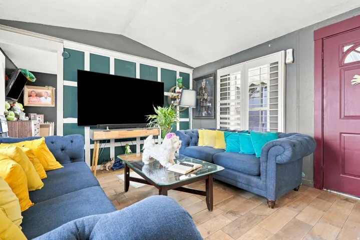Wood-finish flooring throughout