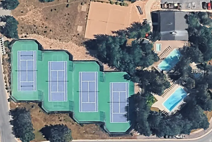 Four tennis courts