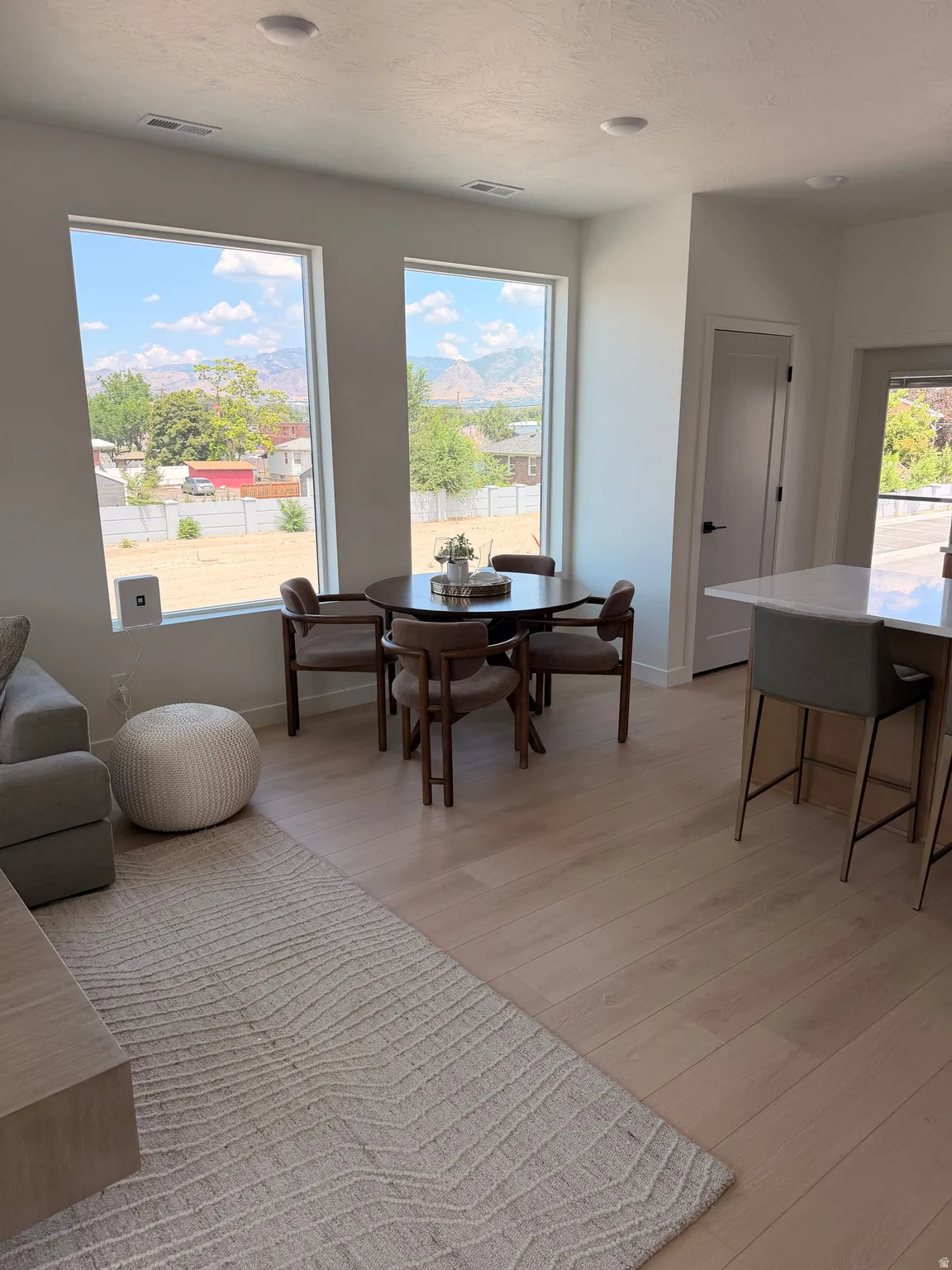Light wood-finish flooring