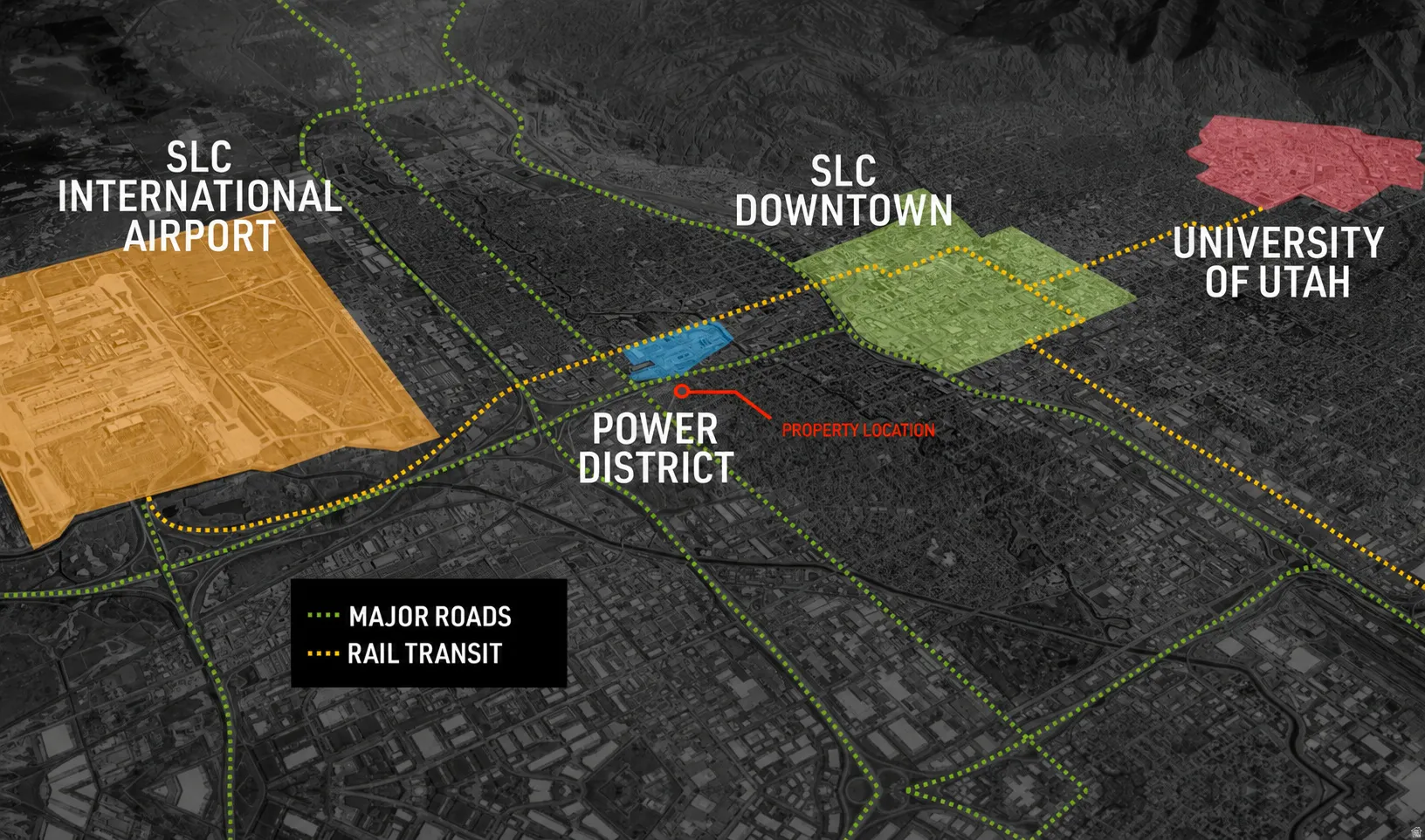 Location Map. Depicting the property's position relative to identified districts and transportation infrastructure