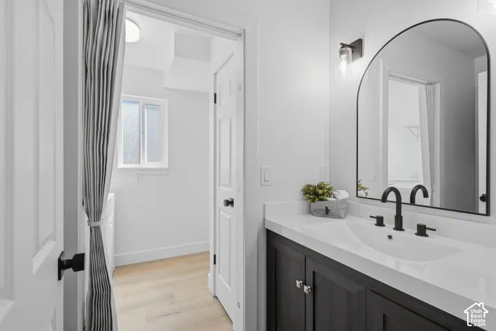 Main floor half bath and laundry (with room to add a shower if desired)