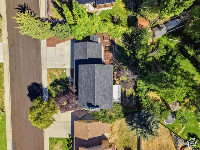 Aerial view of new roof