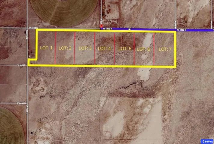 Plat Map. Illustrating the division of the property into seven distinct lots