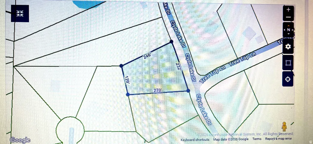 Plat Map, Property Boundary. Displaying the dimensions and position of the property within its surrounding area