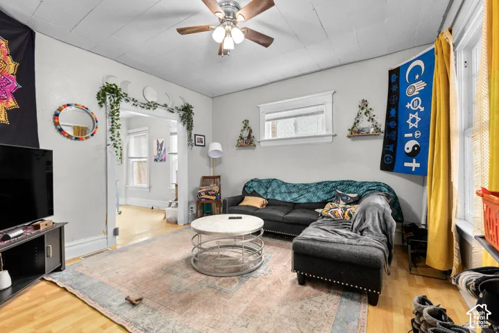 Hardwood-style flooring throughout