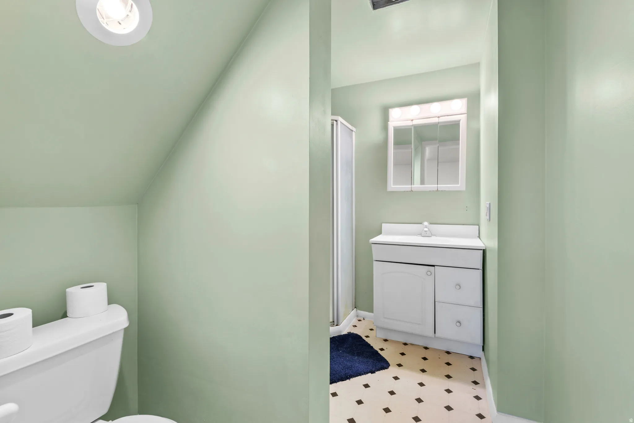 FIrst part of bathroom 2 - toilet and shower somewhat private