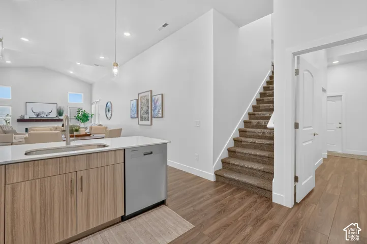 Access to the laundry room and loft