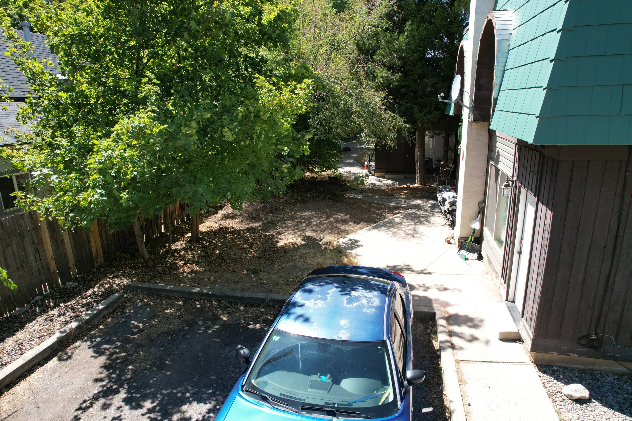small back yard area