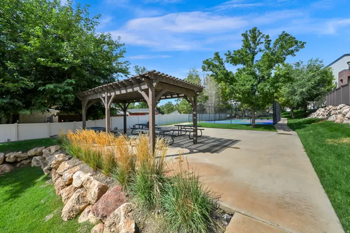 Picnic or Outdoor gathering area, Wooden pergola with concrete patio