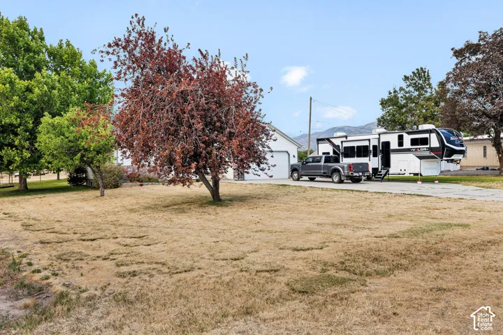 Front of residence, side-view.