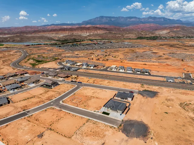 New construction homes featuring mountain scenery and a developing community