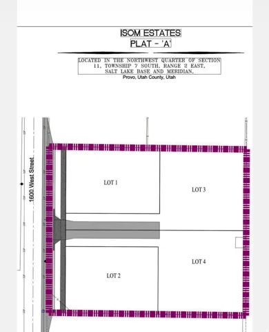 Plat Map. Illustrating the division of the property into specific lots and their geographical context