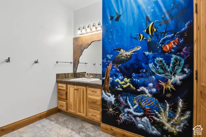 Basement Bedroom with Bathroom