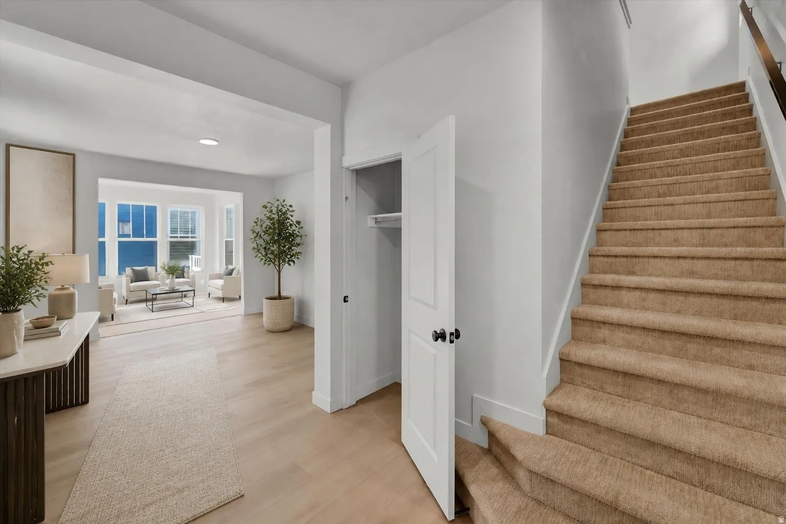 virtually staged entryway