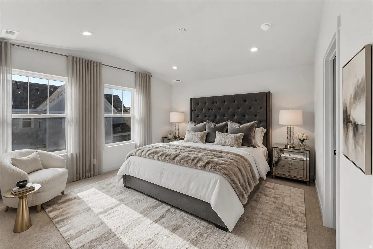 virtually staged bedroom