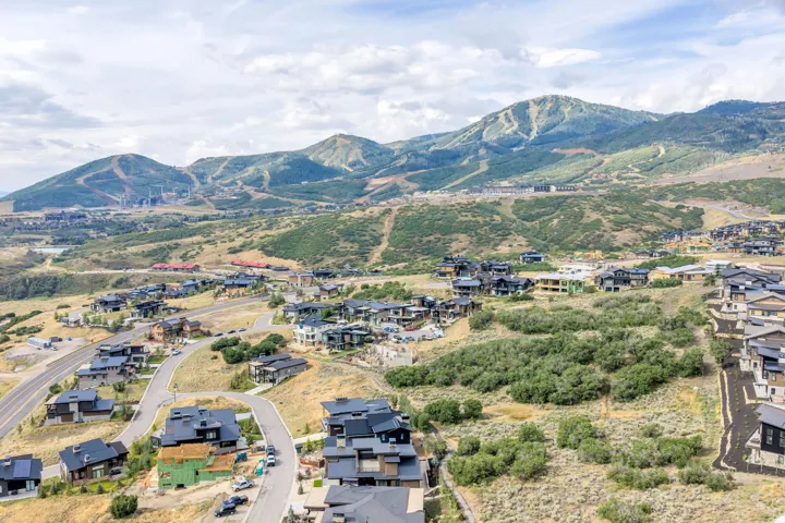 Mountainous landscape with scattered residential development