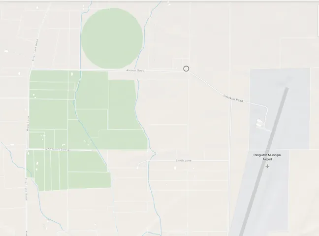Property Map. Depicting the geographic position and surrounding features of the property, including Panguitch Municipal Airport