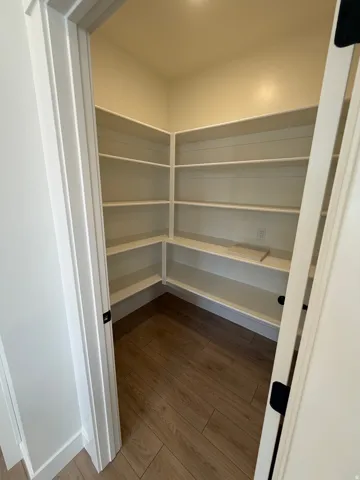 Built-in shelving for organized storage