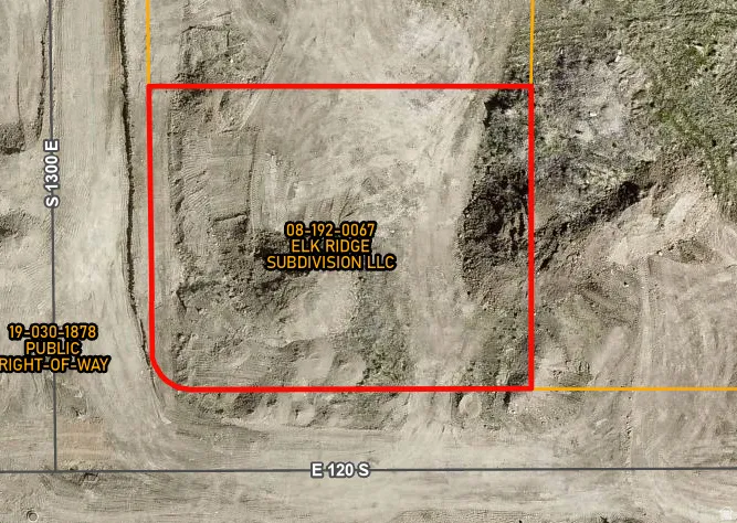 Plat Map. Indicating property boundaries, identifying numbers, and adjacent public right-of-way