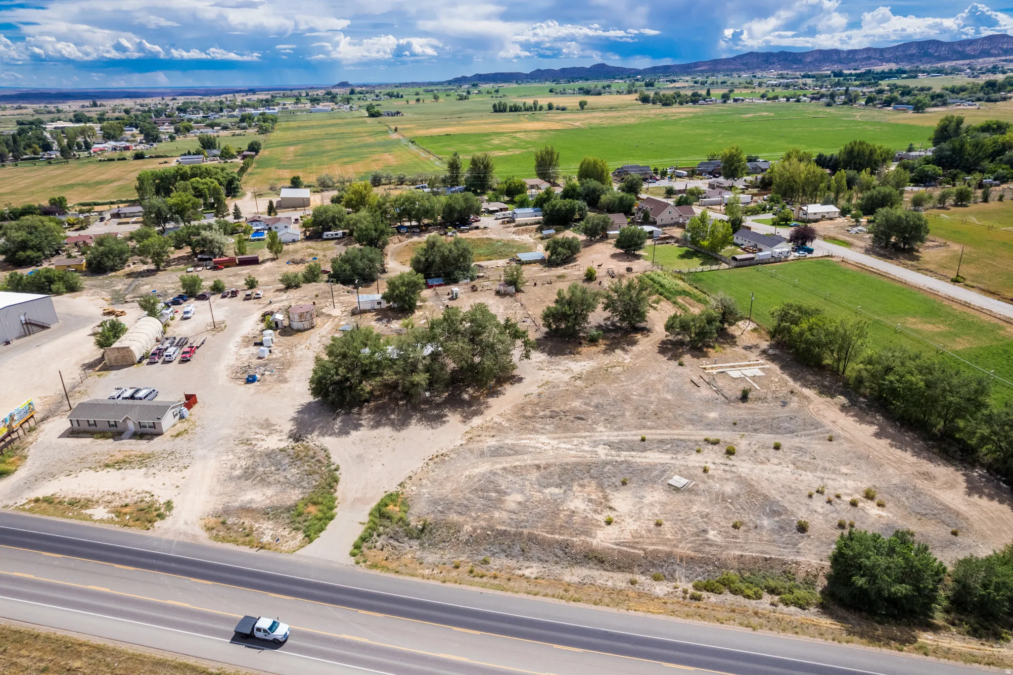 Expansive rural land parcel with varied topography
