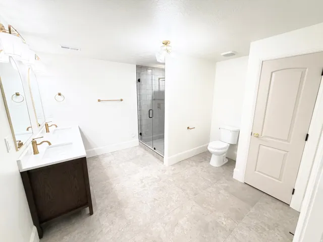 Basement master bathroom