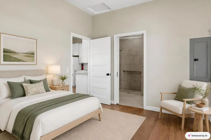 Hardwood-style flooring throughout