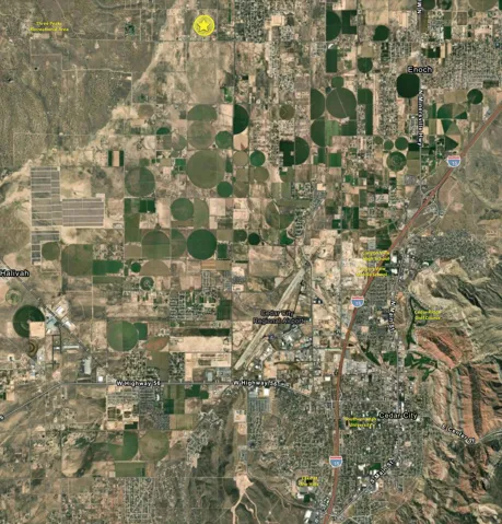 Aerial Map. Illustrating the geographical context of the property within its surrounding area