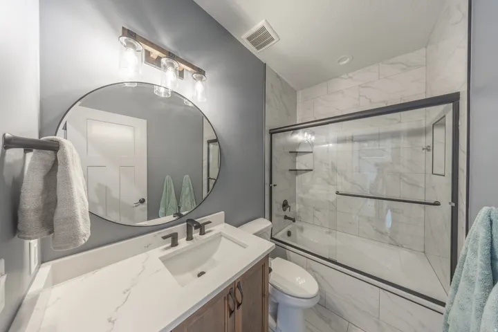 Guest Bathroom with extra deep bathtub