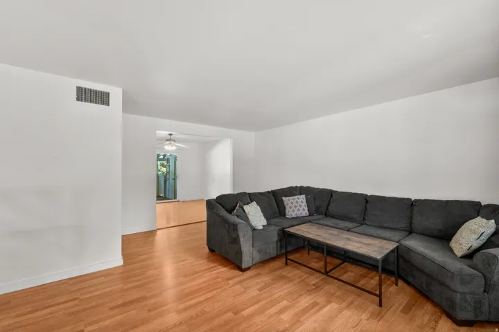 Hardwood-style flooring throughout