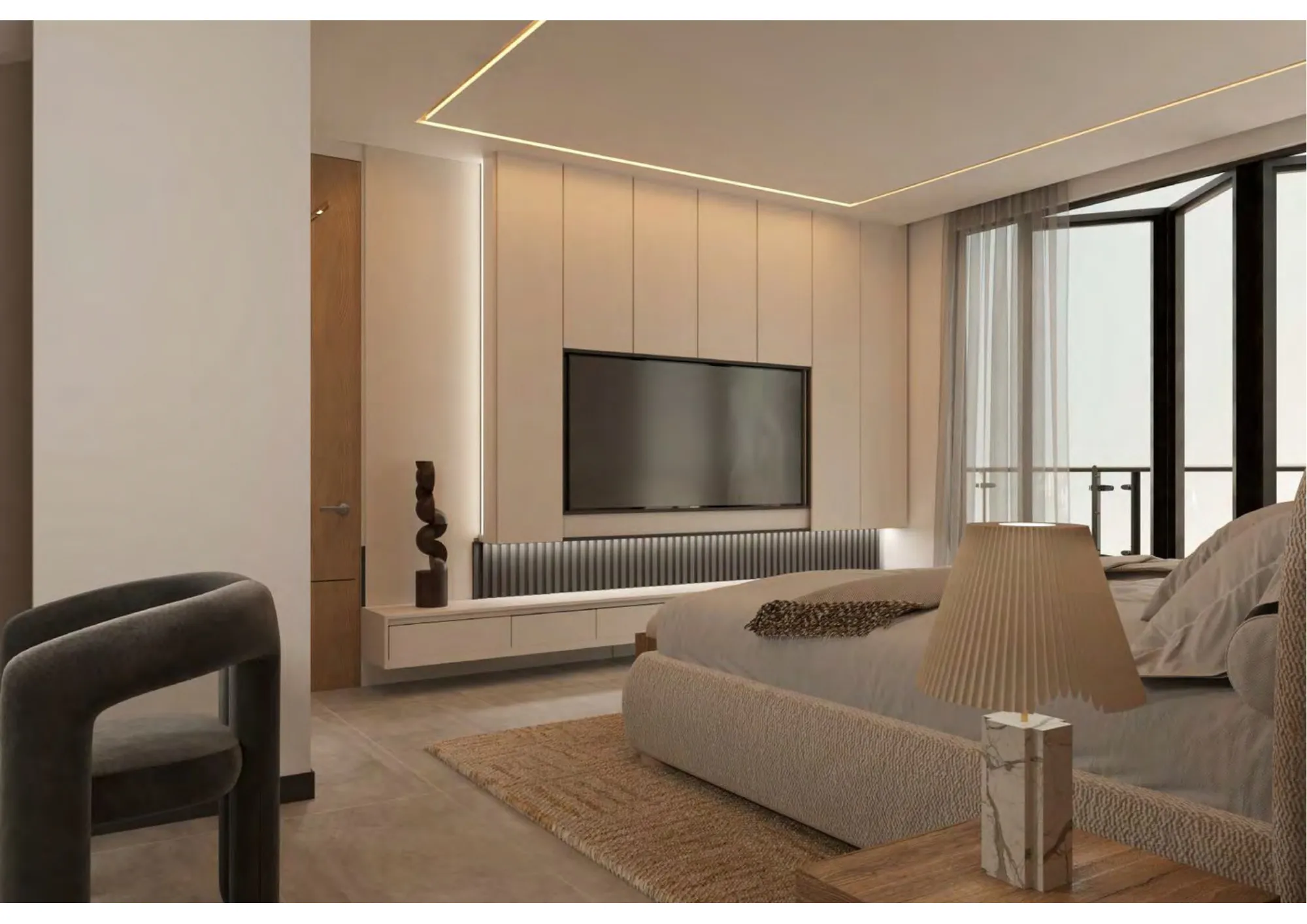 Architectural Rendering featuring interior finishes, art and furnishings