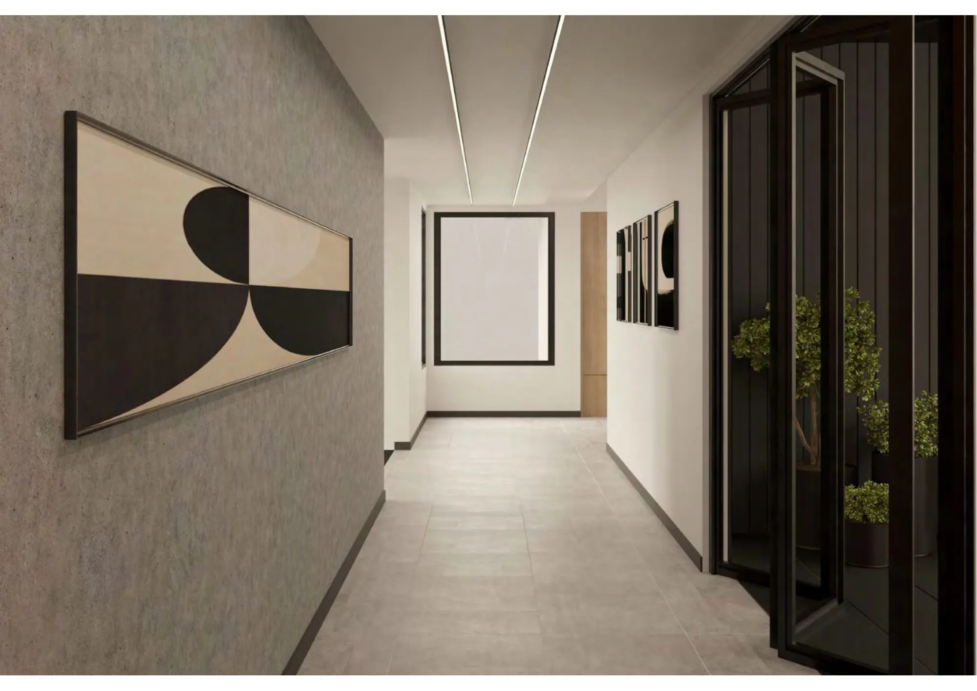 Architectural Rendering featuring interior finishes, art and furnishings