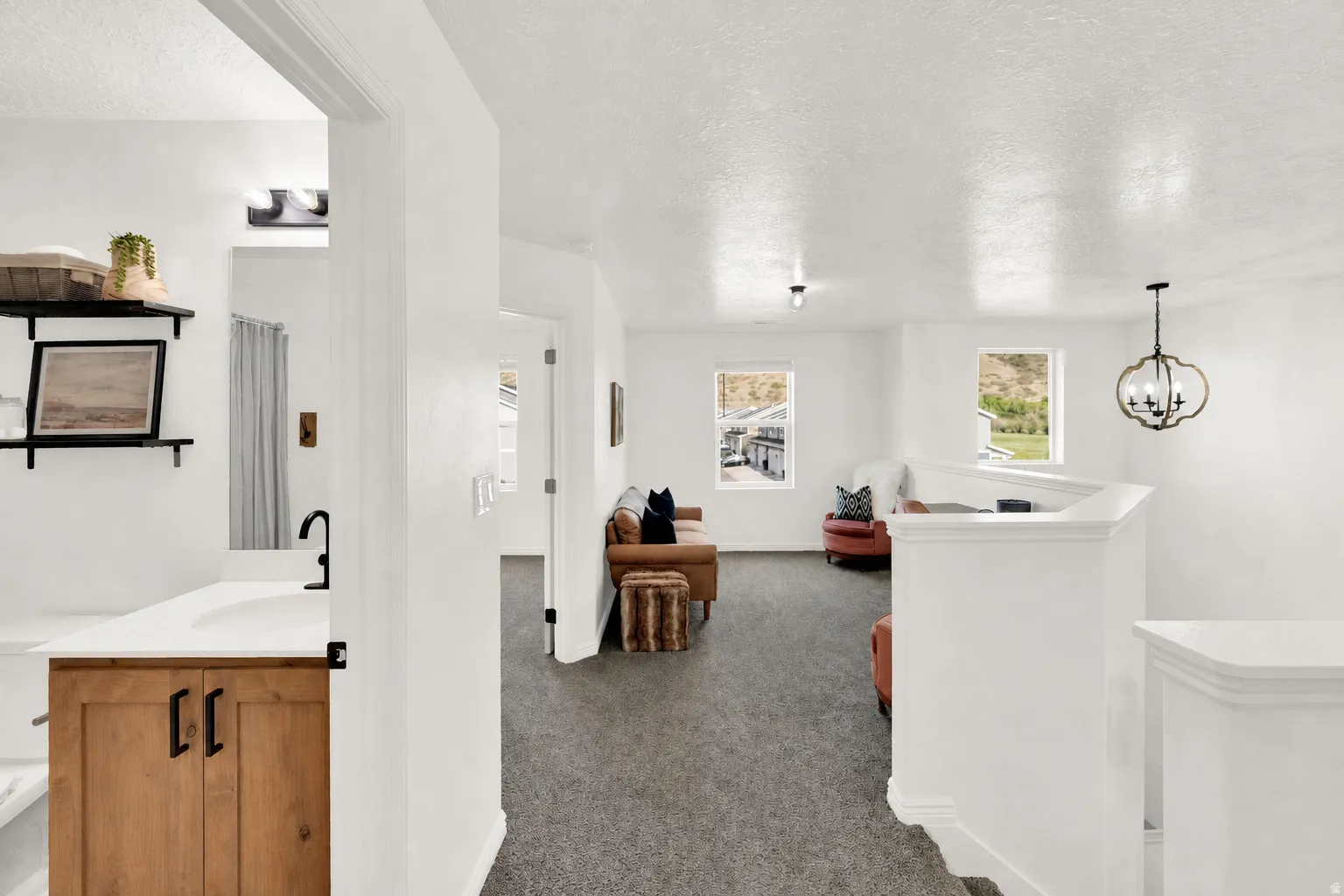 Large loft for relaxing which could easily become a 4th bedroom up