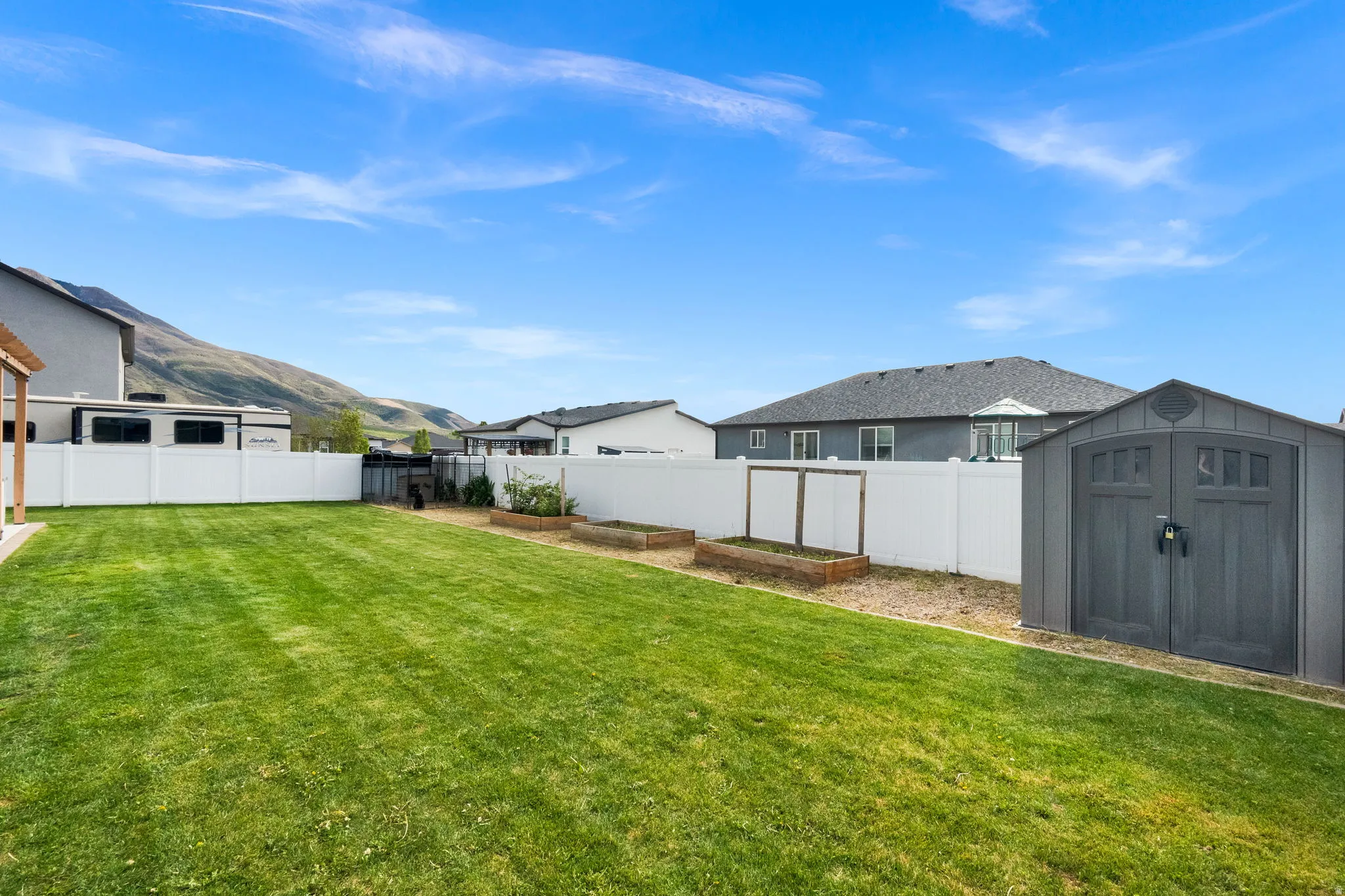 Dedicated area for gardening and storage