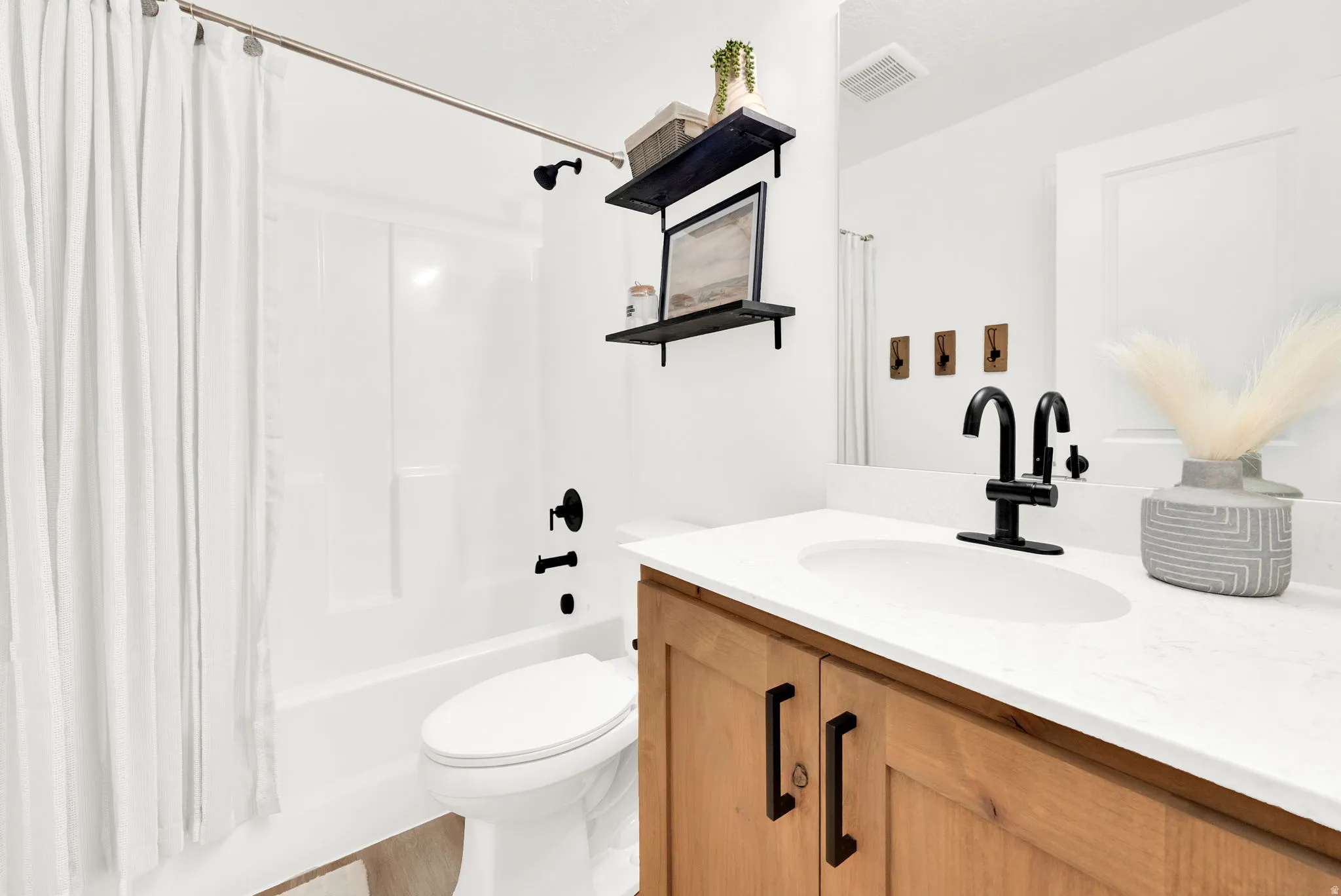 Shared bathroom provides additional functionality and design