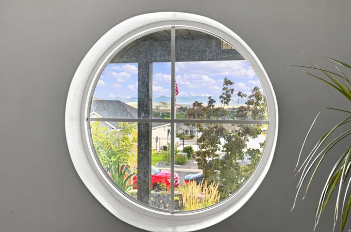 Beautiful details throughout this custom home.  This window is one of my favorite features
