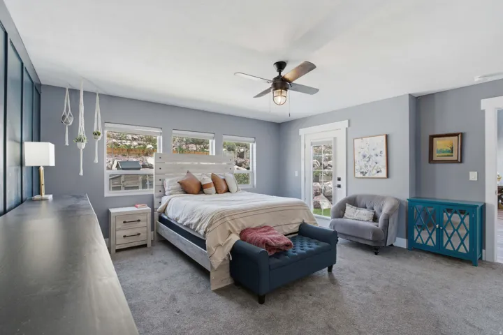 Large Master Suite with outdoor access to patio and backyard space
