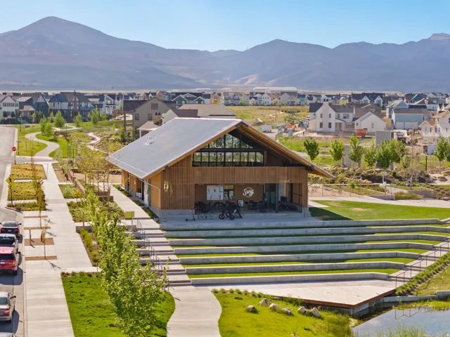 Pavilion within walking distance