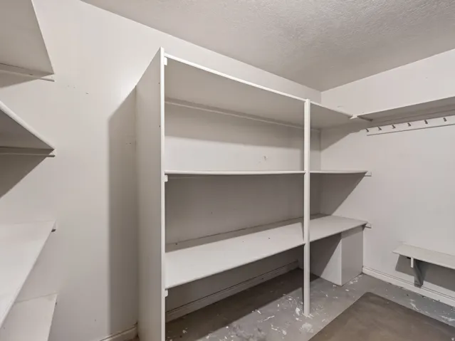 Built-in shelving for organized storage