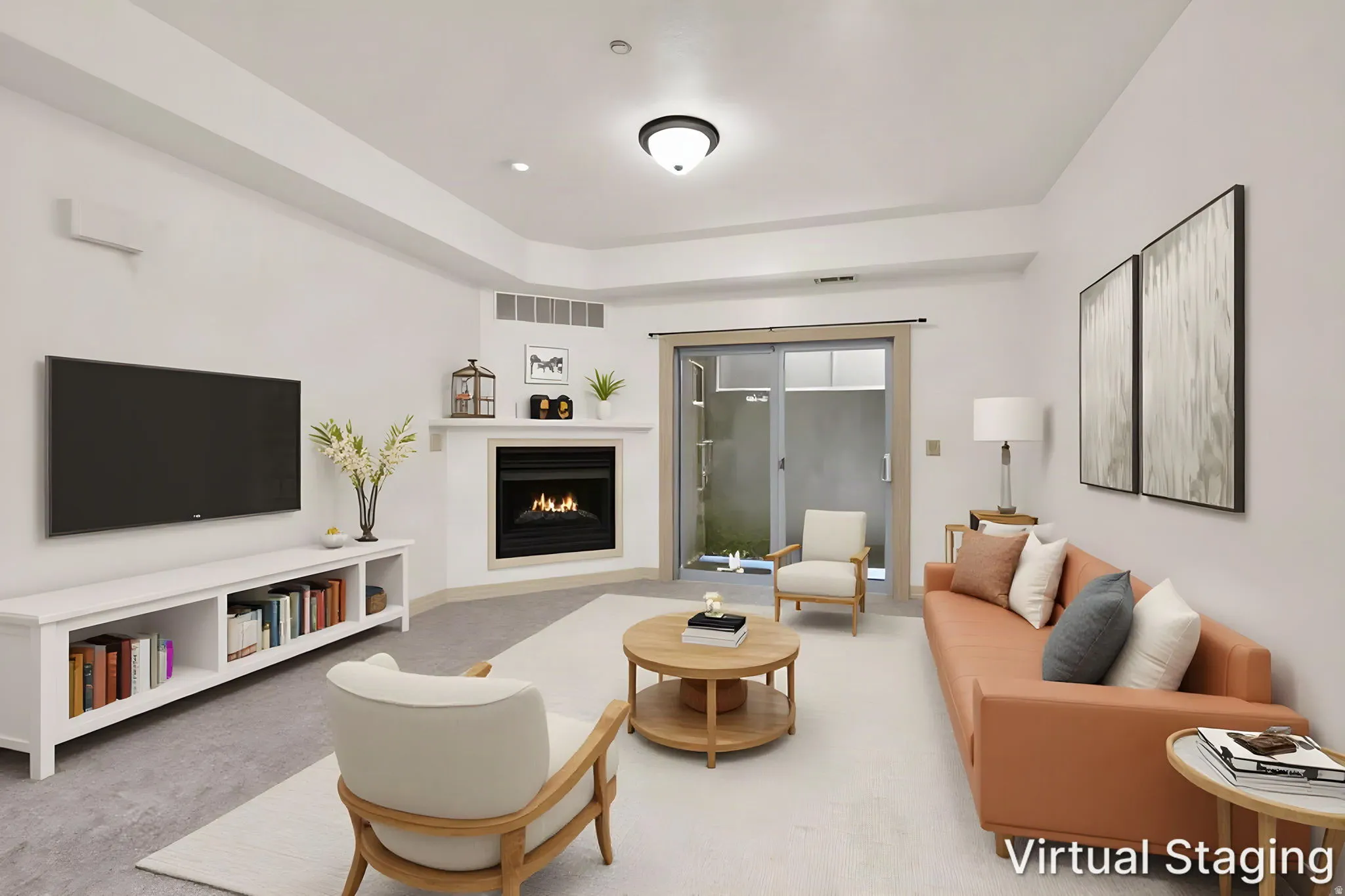 Virtually Staged Living Room