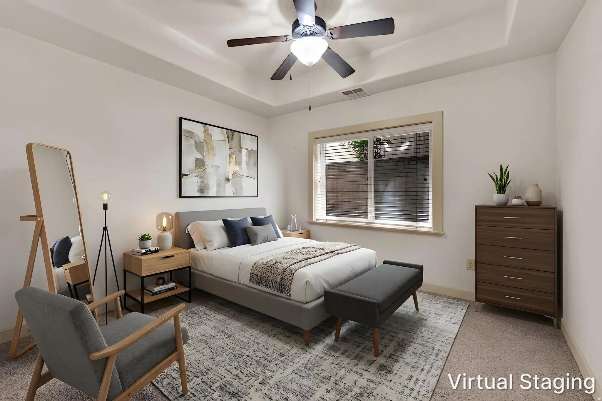Virtually Staged Bedroom