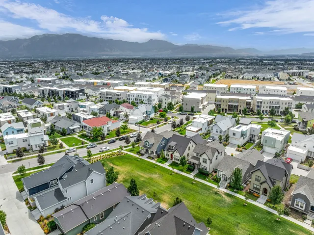 Aerial view of residential community
