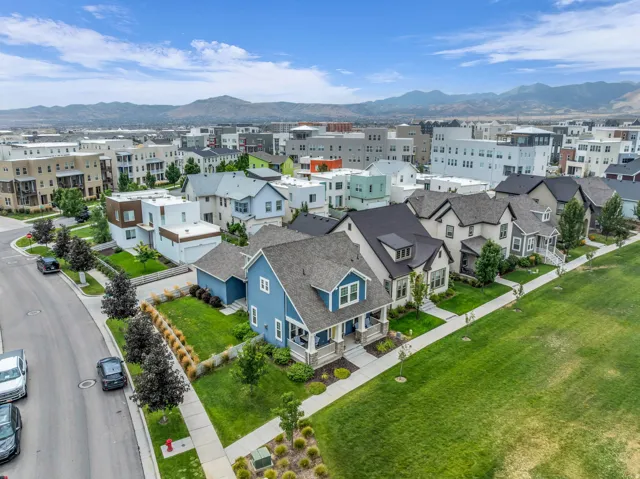 Aerial view of neighborhood