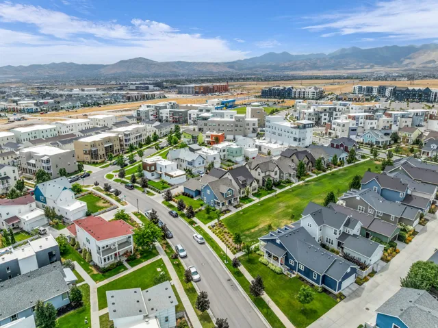 Aerial view of residential community