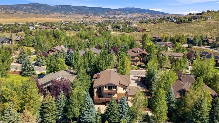 Property surrounded by mature trees in a residential setting